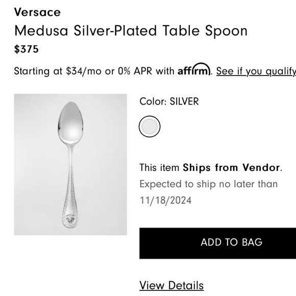 Versace Medusa silver Cutlery 7-Piece Set - Picture 12 of 12